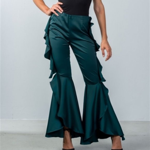 FRILL HEM & RUFFLE LEG PANTS - Picture 2 of 5